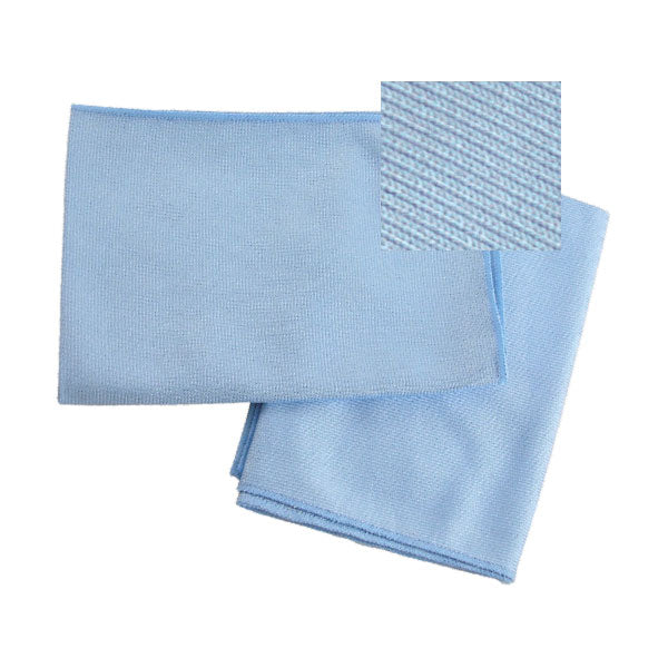 Hi-Tech Microfiber Glass Cloth 16x16 Blue (12 per pack)