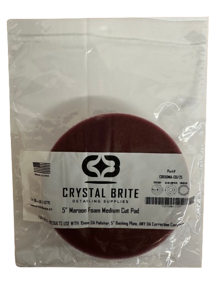 Crystal Brite Maroon Foam Medium Cut Pad