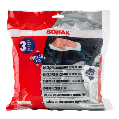 Sonax Microfibre Towel Ultrafine (3pack, tri-colour)