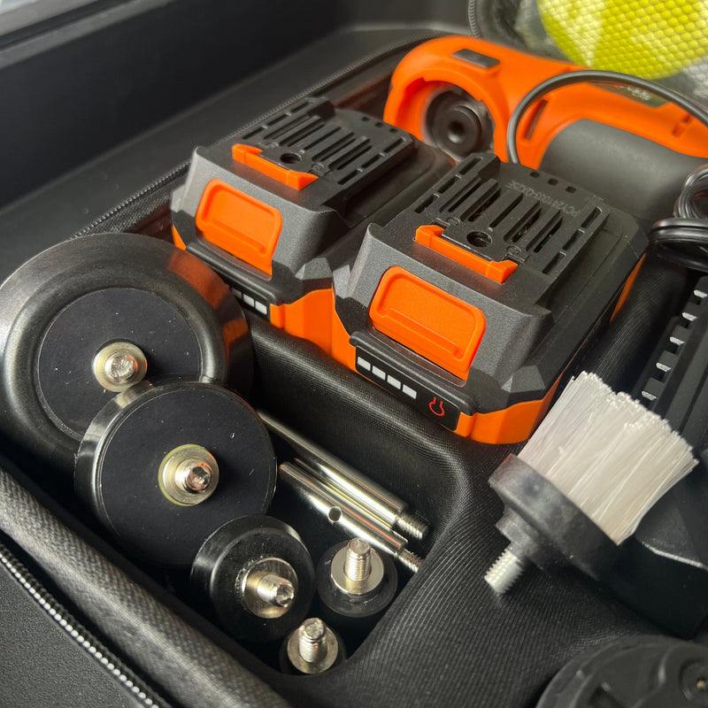 VERSATOOL v2 Hybrid Cordless Polisher tool kit - POLISHER & BACKING PLATES - D-Tail Lab