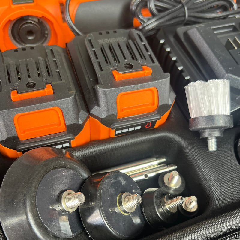 VERSATOOL v2 Hybrid Cordless Polisher tool kit - POLISHER & BACKING PLATES - D-Tail Lab