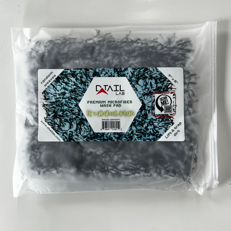 Black & White Microfiber Wash pad - APPLICATORS, SPONGES & WASH MITTS - D-Tail Lab