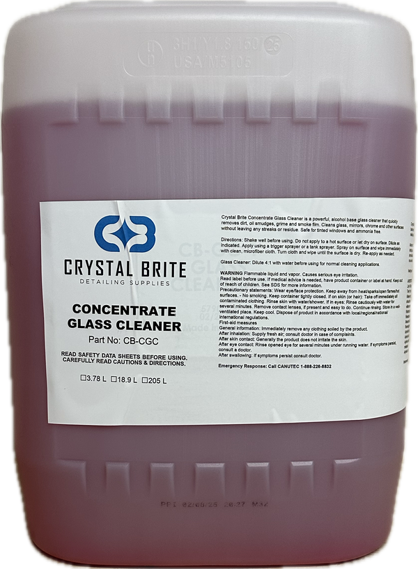 Crystal Brite Concentrate Glass Cleaner (5 Gallon)
