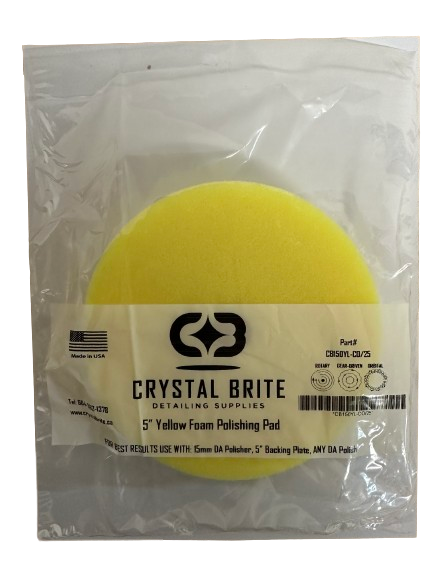Crystal Brite Yellow Foam Polishing Pad