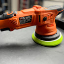 Pro-Xcord 21mm Dual-Action Polisher tool set with Smart Dual charger et 2x 5 Amp batteries — label detail