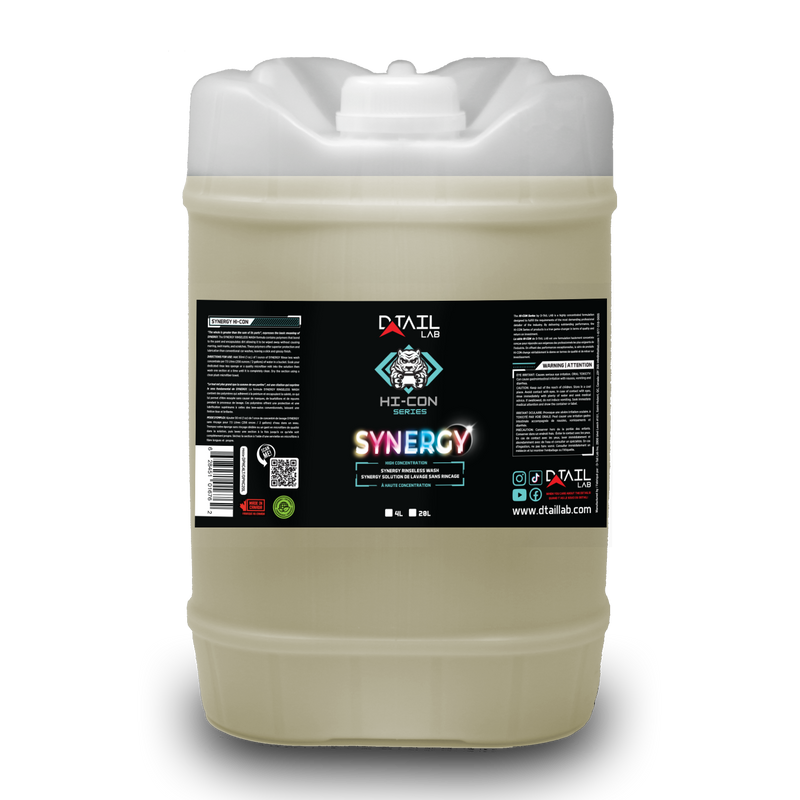 SYNERGY Rinseless Wash Concentrate - HI-Con Series - RINSE LESS & WATER LESS - D-Tail Lab