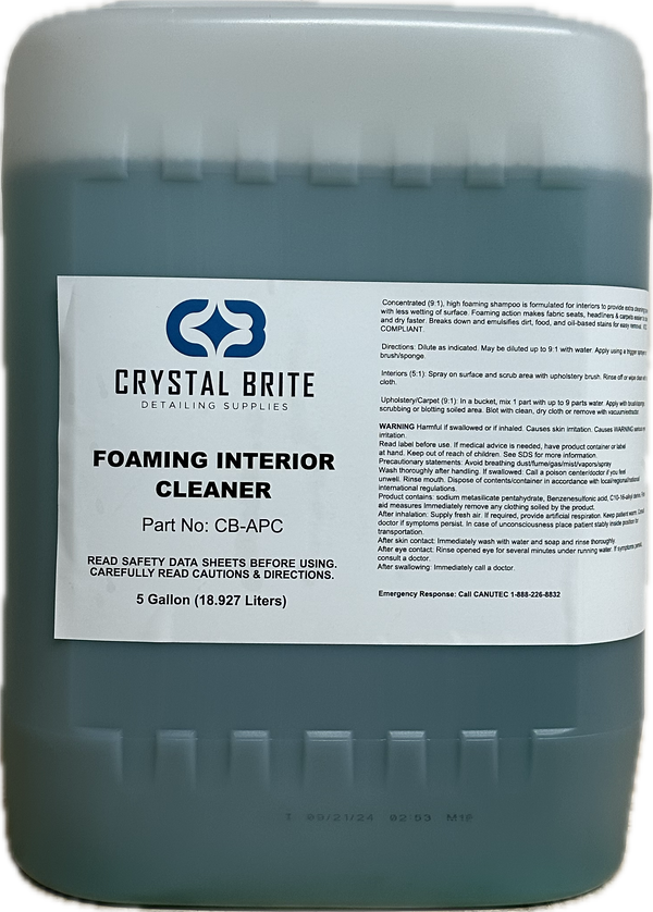 Crystal Brite Foaming Interior Cleaner (5 Gallon)