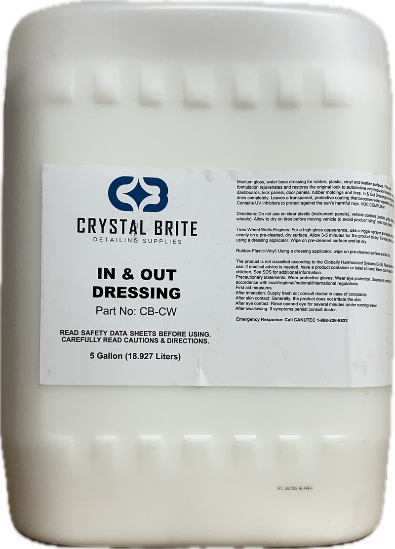 Crystal Brite In & Out Water Based Dressing (5 Gallon)