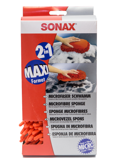 Sonax Microfibre Car Wash Sponge - Red