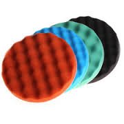 Buff & Shine 7.5" x 1.5" Euro Yellow Foam Grip Pad with Center Ring and Waffle Face