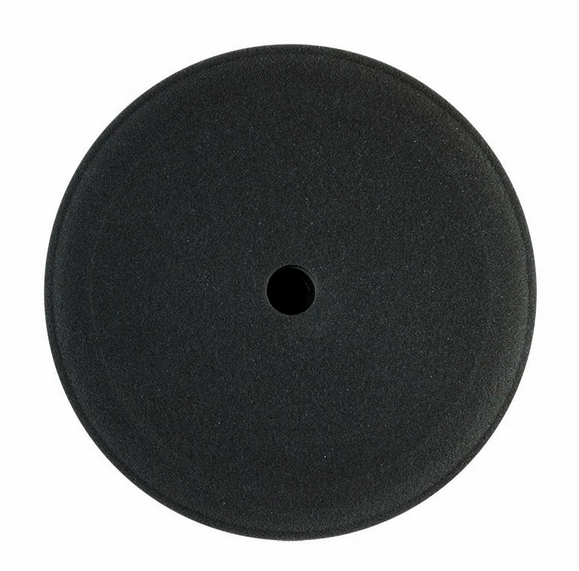 Buff & Shine 9" US Black Finishing Foam Grip Pad with Center Tee, Contour Edge