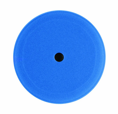 Buff & Shine 9" US Blue Soft Polishing Foam Grip Pad with Center Tee, Contour Edge