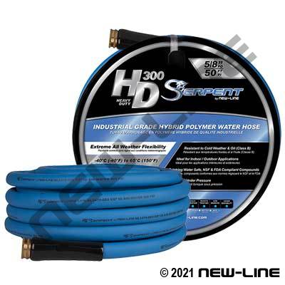 New-Line 1/2" x 50FT Blue HD300 Serpent Garden Hose 300 PSI