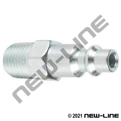 New-Line 1/4" PLATED INDUSTRIAL NIPPLE X 1/4" MALE NPT