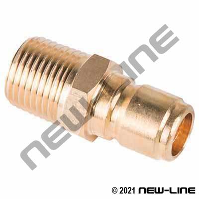 New-Line 1/4" BRASS STRAIGHT THRU MALE NPT X NIPPLE