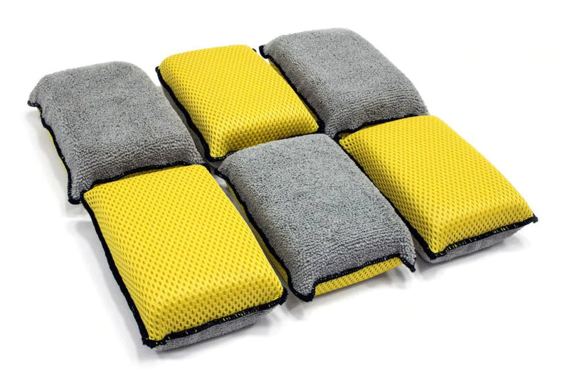 Autofiber [Block Scrubber] Upholstery and Leather Microfiber Scrubbing Sponge (6 pack)